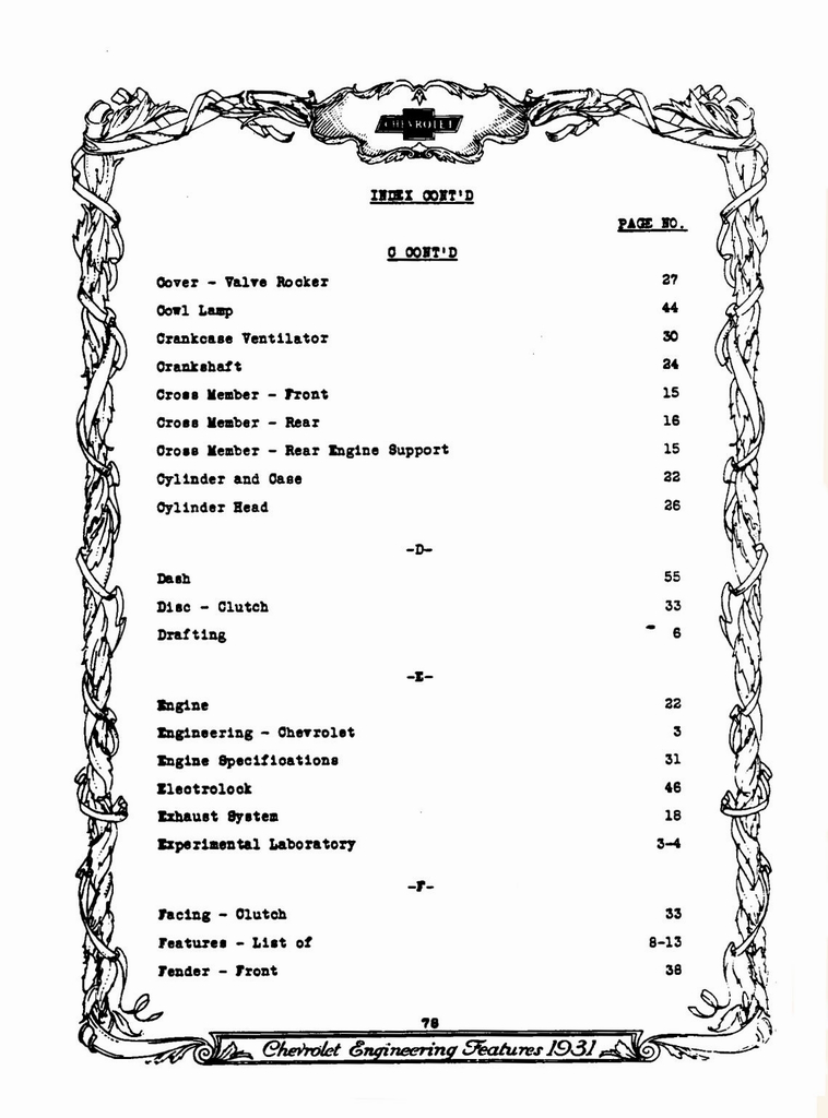 1931 Chevrolet Engineering Features Page 72